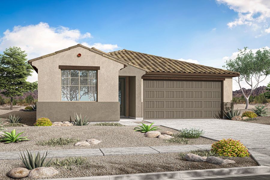 Representative exterior photo of a completed home built from the Sepia by Mattamy Homes in Soleo, San Tan Valley, AZ (Image 3).