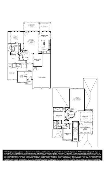 2D floor plan layout of this home in StoneCreek Estates, Richmond, TX (Image 5).