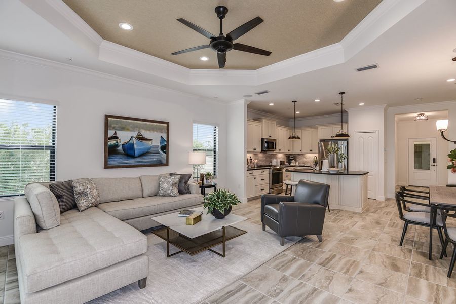 Representative furnished interior of a home built from the Tidewater 2 by Neal Communities in Vicenza, Venice (Image 12).