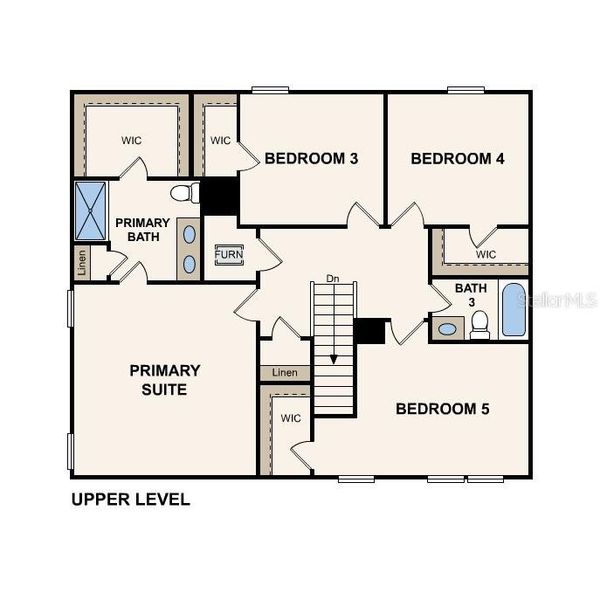 2D floor plan layout of this home in Palm Coast Signature, Palm Coast, FL (Image 3).