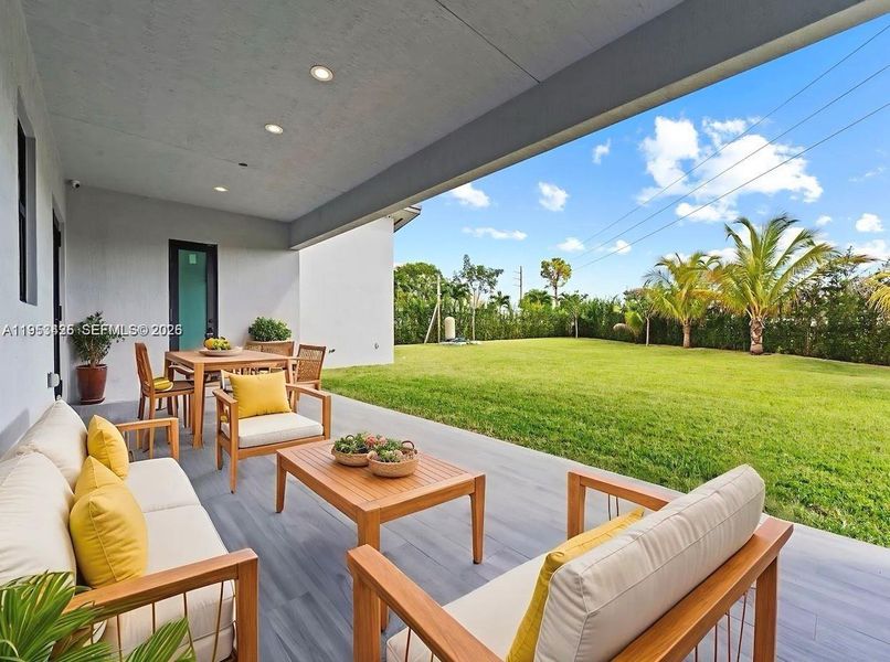 Exterior details and patio area of a home in , Goulds (Image 27).