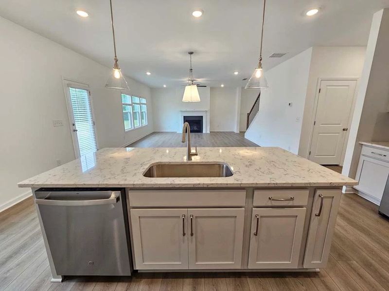 Kitchen Island featuring Milan Collection Finishes