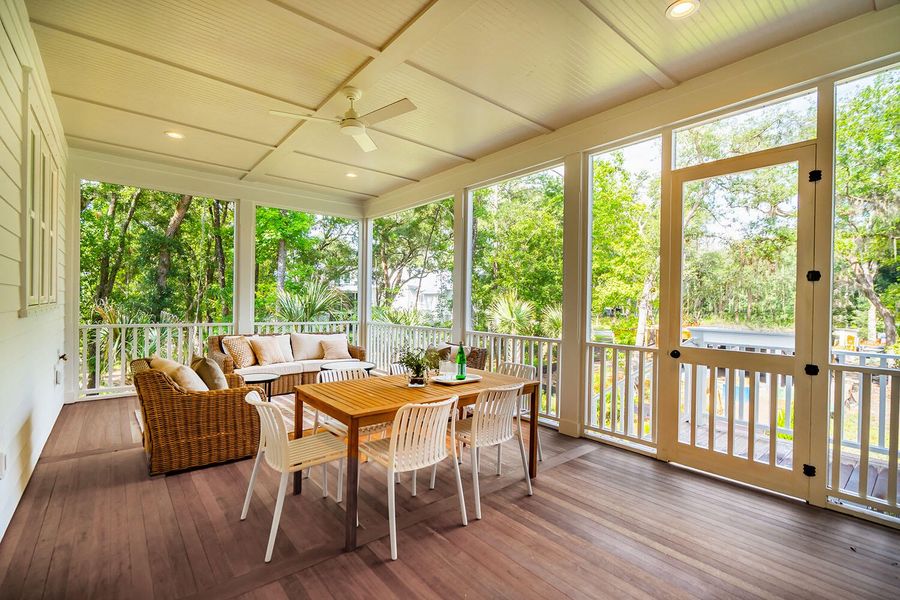 Exterior details and patio area of a home in , Johns Island (Image 24).