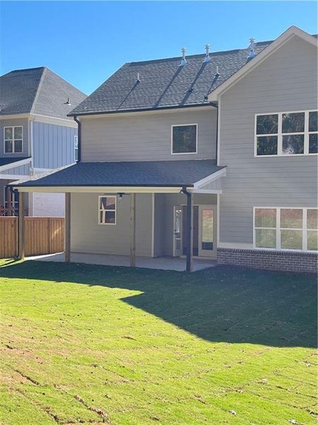 Exterior details and patio area of a home in , Marietta (Image 4). Exterior details and patio area of a home in , Marietta (Image 4).