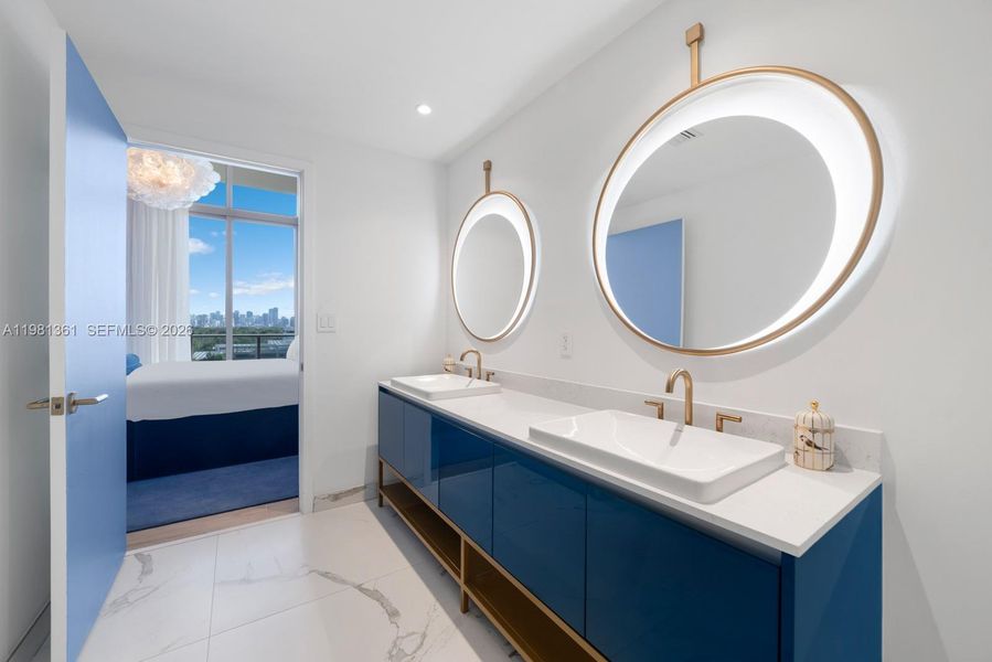 Furnished interior view inside a new home in , Miami (Image 14).