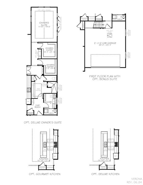2D floor plan layout for the Verona by Epcon Communities in The Courtyards at Walters Farm, Huntersville, NC (Image 25).