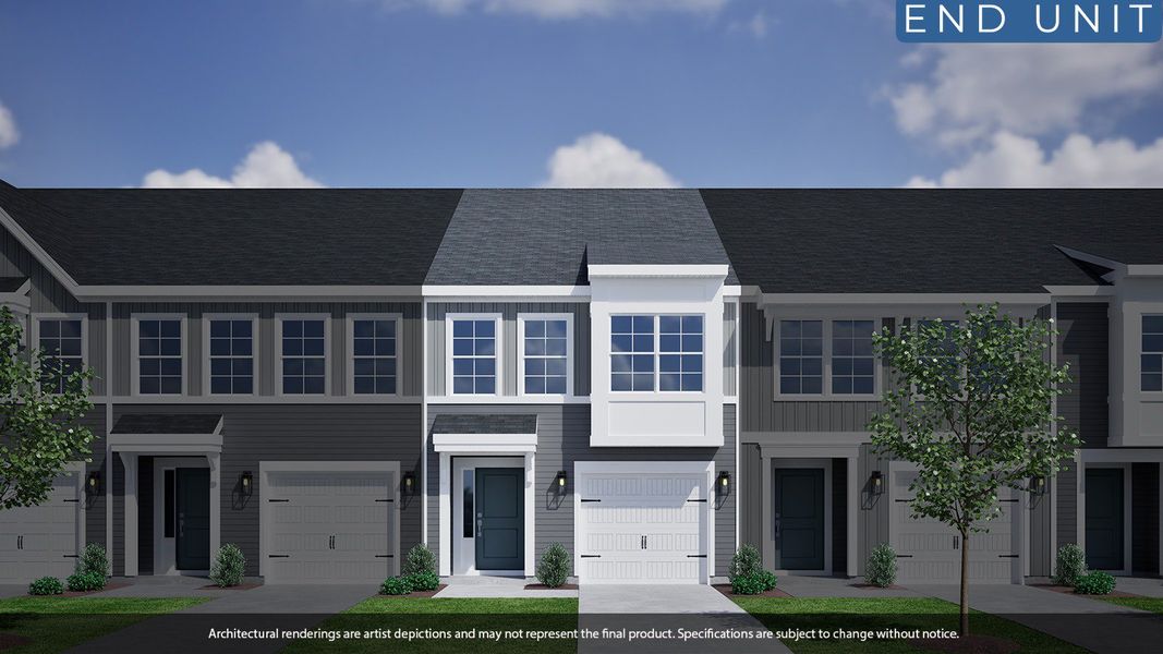 Front exterior of a new home in Sweetbrier, Durham, NC, highlighting curb appeal (Image 1). Front exterior of a new home in Sweetbrier, Durham, NC, highlighting curb appeal (Image 1).