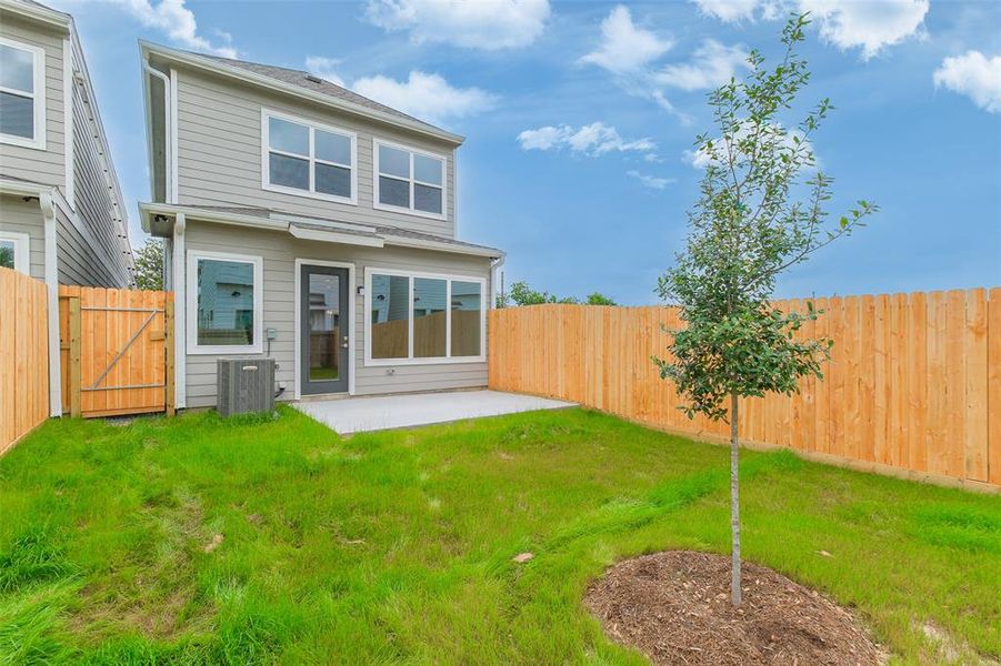 The oversized and fully fenced backyard create a perfect space for the family pet, playtime for kids or entertaining.