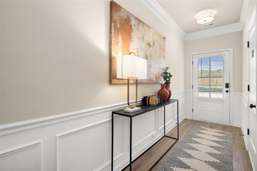 Furnished interior view inside a new home in Summit at Gateway, Jasper (Image 2). Furnished interior view inside a new home in Summit at Gateway, Jasper (Image 2).