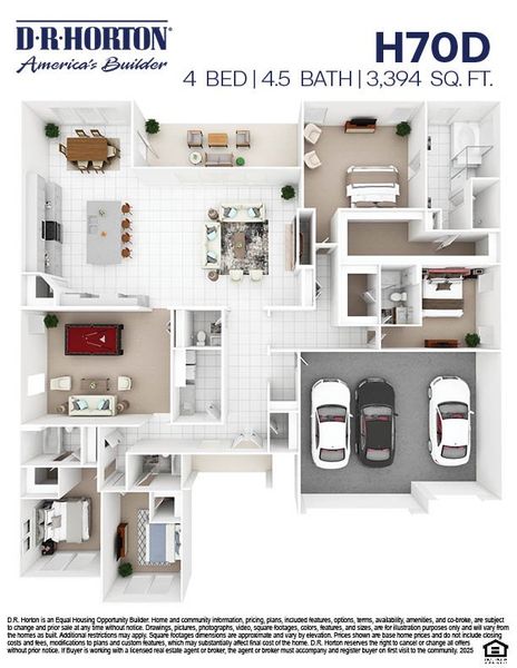 2D floor plan layout of this home in Butlers Bend Estates, Pinehurst, TX (Image 4).