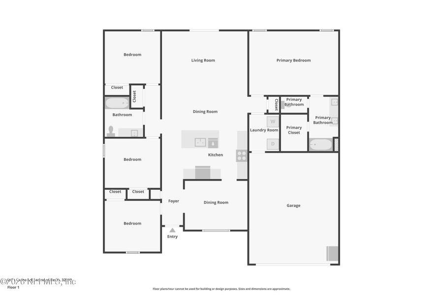 2D floor plan layout of this home in , Jacksonville, FL (Image 5).
