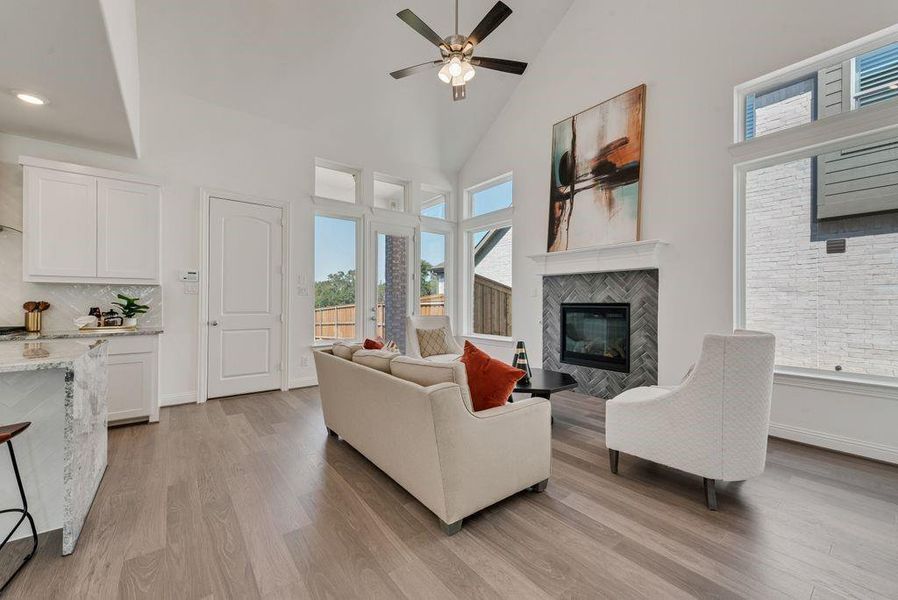 Furnished interior view inside a new home in Trails at Cottonwood Creek, Rowlett (Image 10).
