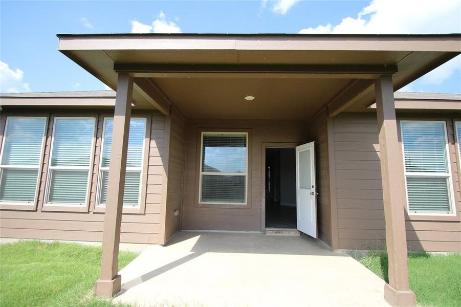 Back covered patio