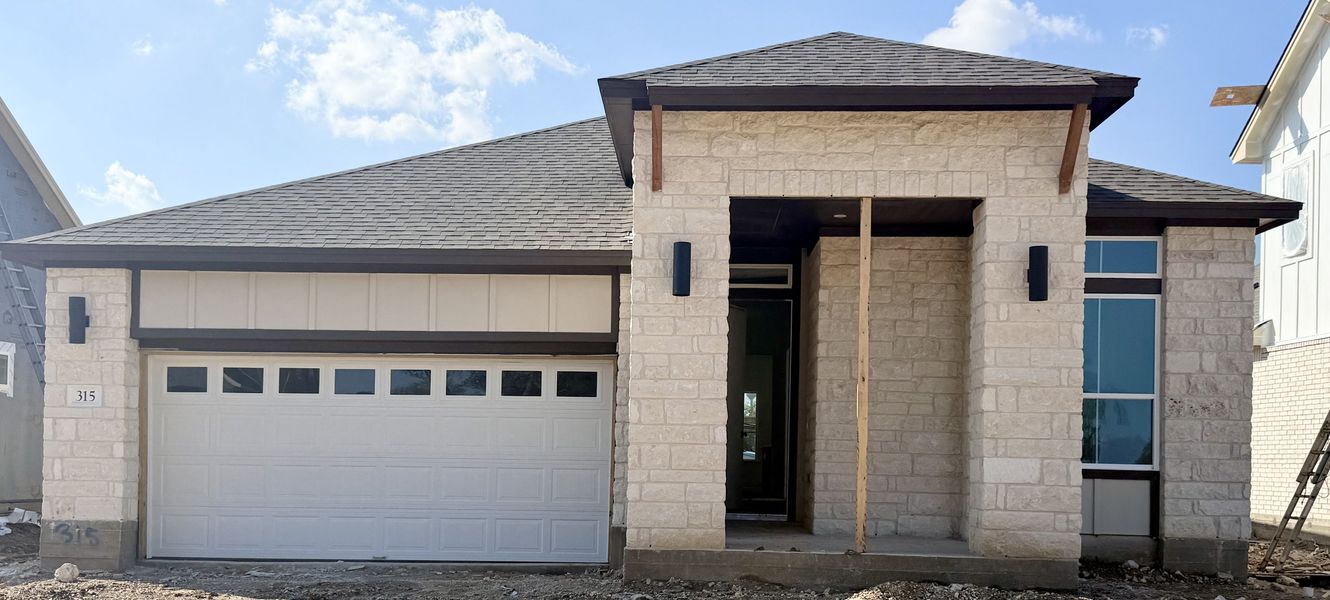 Exterior details and patio area of a home in Persimmon, Buda (Image 3).