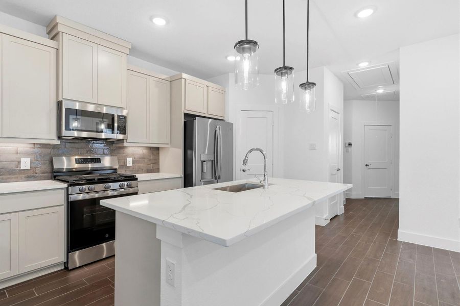 Furnished interior view inside a new home in Meridiana, Manvel (Image 7).