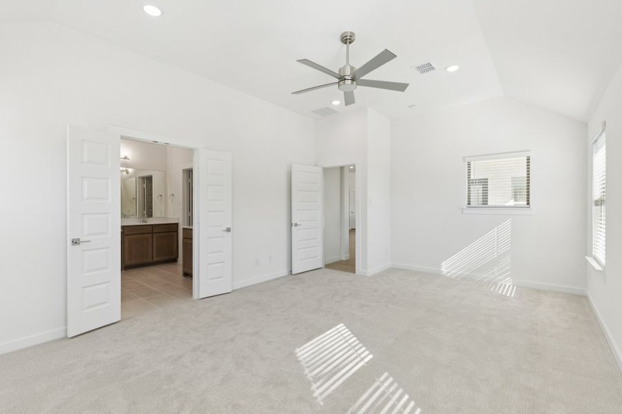 Primary Suite in the Gilmour II home plan by Trophy Signature Homes – REPRESENTATIVE PHOTO