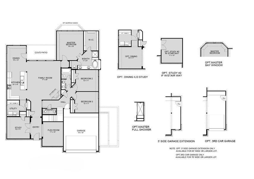 2D floor plan layout for the The Casey - Walden on Lake Conroe by Legend Homes in Lake Conroe Area Homes, Montgomery, TX (Image 4).