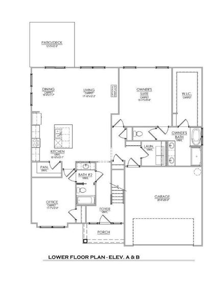 2D floor plan layout of this home in Grissett Landing, Conway, SC (Image 3).