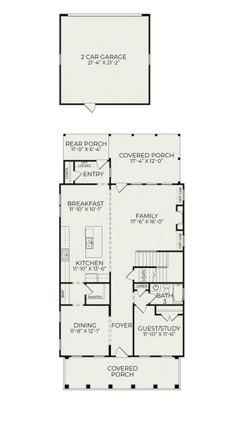 2D floor plan layout of this home in Nexton, Summerville, SC (Image 4).