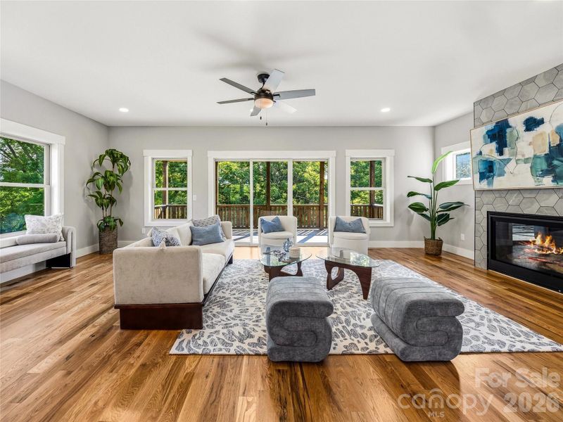 Furnished interior view inside a new home in , Asheville (Image 39).