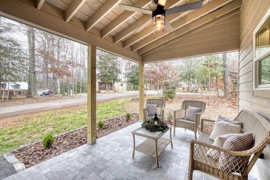 Exterior details and patio area of a home in , Blairsville (Image 17). Exterior details and patio area of a home in , Blairsville (Image 17).