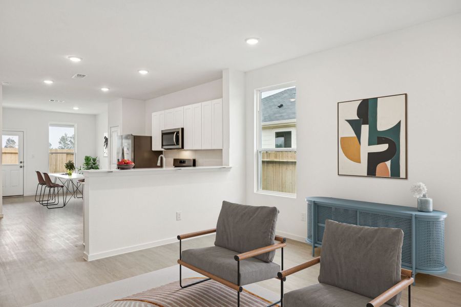 Furnished interior view inside a new home in Montgomery Bend, Montgomery (Image 6). Furnished interior view inside a new home in Montgomery Bend, Montgomery (Image 6).