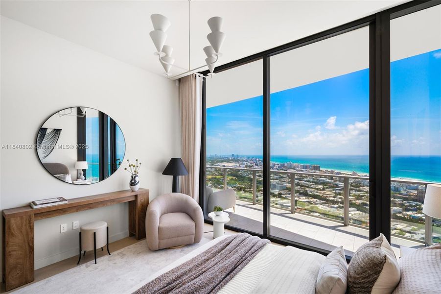 Furnished interior view inside a new home in , Miami Beach (Image 77).