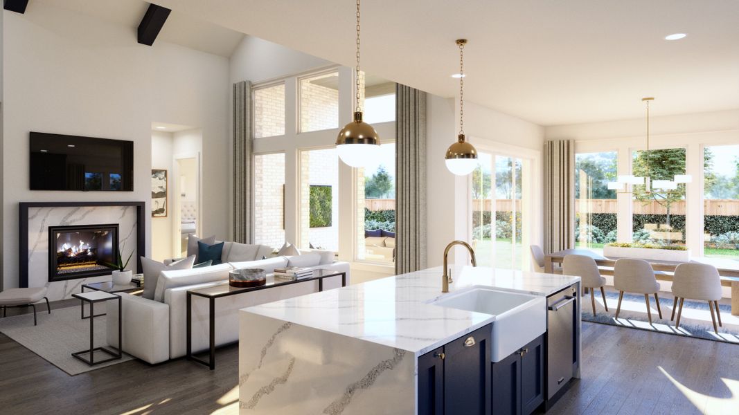 Representative furnished interior of a home built from the Brenham III by Southgate Homes in Eliana, McKinney (Image 7).