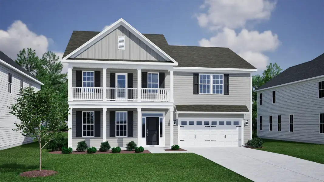 Representative exterior photo of a completed home built from the Roland II - Vanguard Collection by Mungo Homes in Porter Ridge, Elgin, SC (Image 17). Representative exterior photo of a completed home built from the Roland II - Vanguard Collection by Mungo Homes in Porter Ridge, Elgin, SC (Image 17).