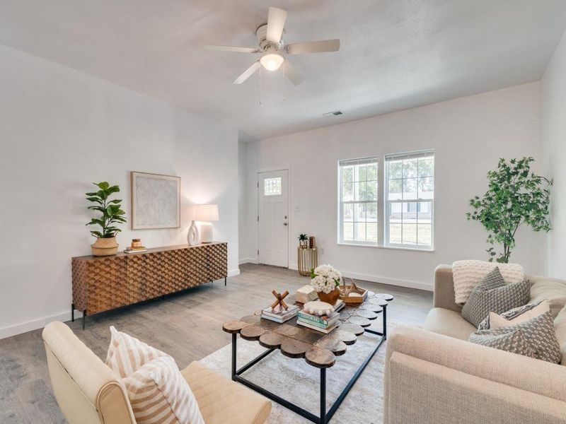 Furnished interior view inside a new home in , Commerce (Image 6). Furnished interior view inside a new home in , Commerce (Image 6).