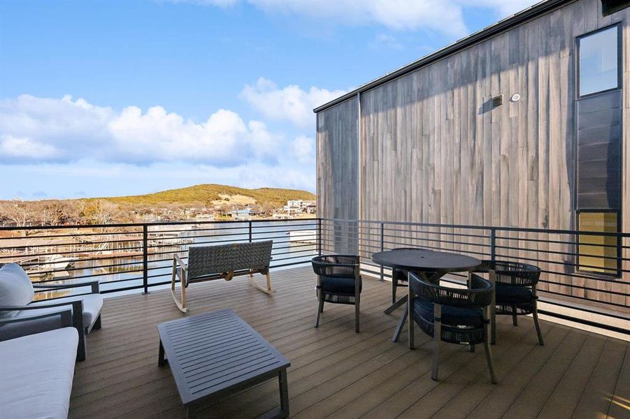 Exterior details and patio area of a home in , Graford (Image 22).