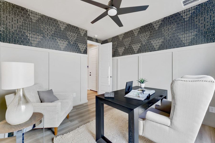Representative furnished interior of a home built from the Lanport by Scott Felder Homes in Flora, Hutto (Image 15).