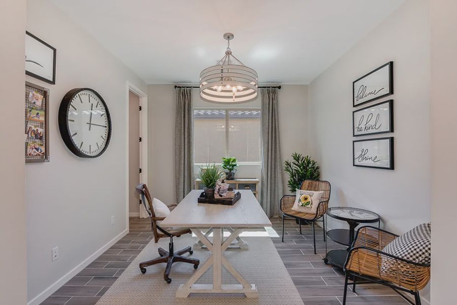 Representative furnished interior of a home built from the Crystal by Elliott Homes in Forté at Granite Vista, Waddell (Image 8).