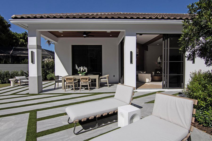 Exterior details and patio area of a home in , Wellington (Image 40).