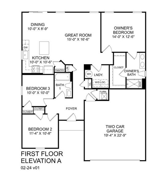 2D floor plan layout for the Grand Bahama by Ryan Homes in Waverly Springs, Woodruff, SC (Image 2). 2D floor plan layout for the Grand Bahama by Ryan Homes in Waverly Springs, Woodruff, SC (Image 2).