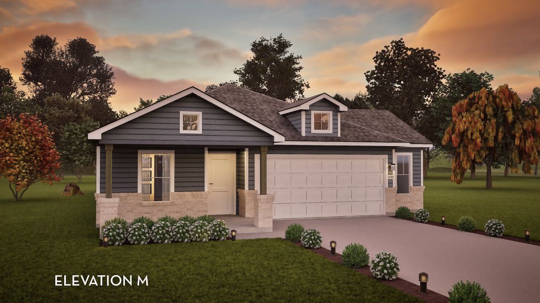 Representative exterior photo of a completed home built from the Aquila by CastleRock Communities in Swenson Heights, Seguin, TX (Image 2). Representative exterior photo of a completed home built from the Aquila by CastleRock Communities in Swenson Heights, Seguin, TX (Image 2).