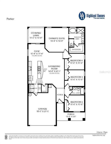 2D floor plan layout of this home in Geneva Landings, Davenport, FL (Image 2).