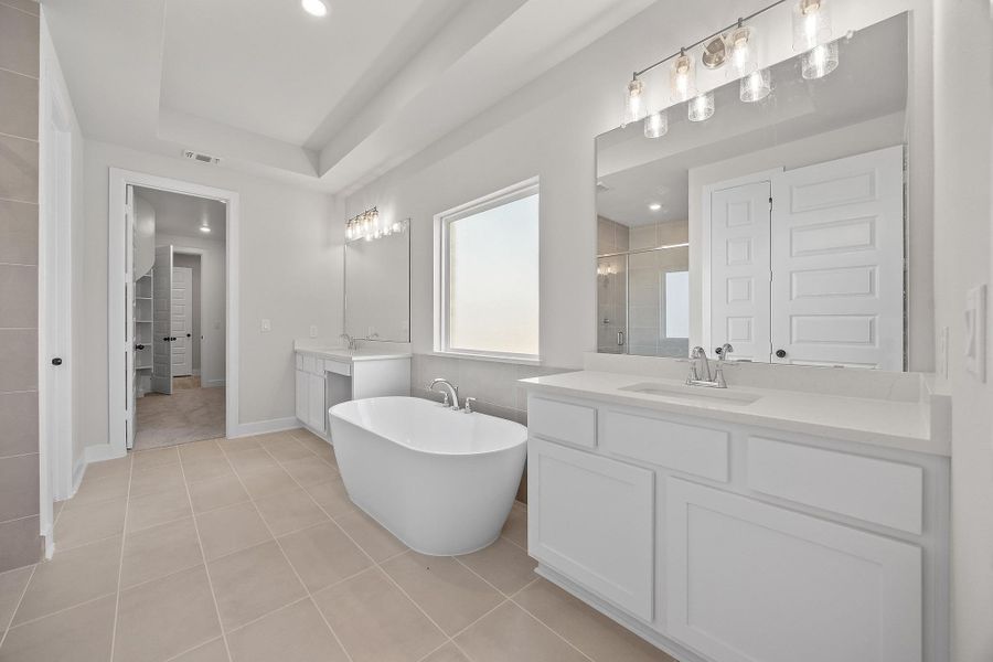 Furnished interior view inside a new home in Lakeside at Tessera - 50', Lago Vista (Image 9).