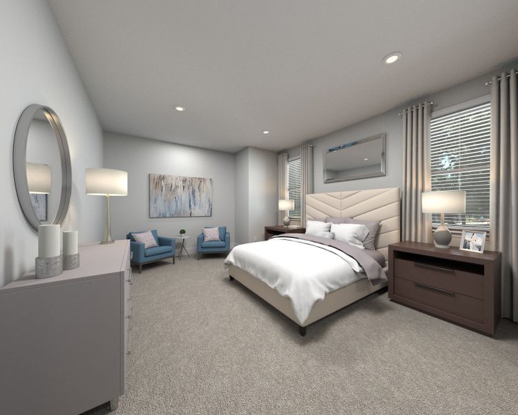 The luxurious primary suite offers a private retreat. The luxurious primary suite offers a private retreat.