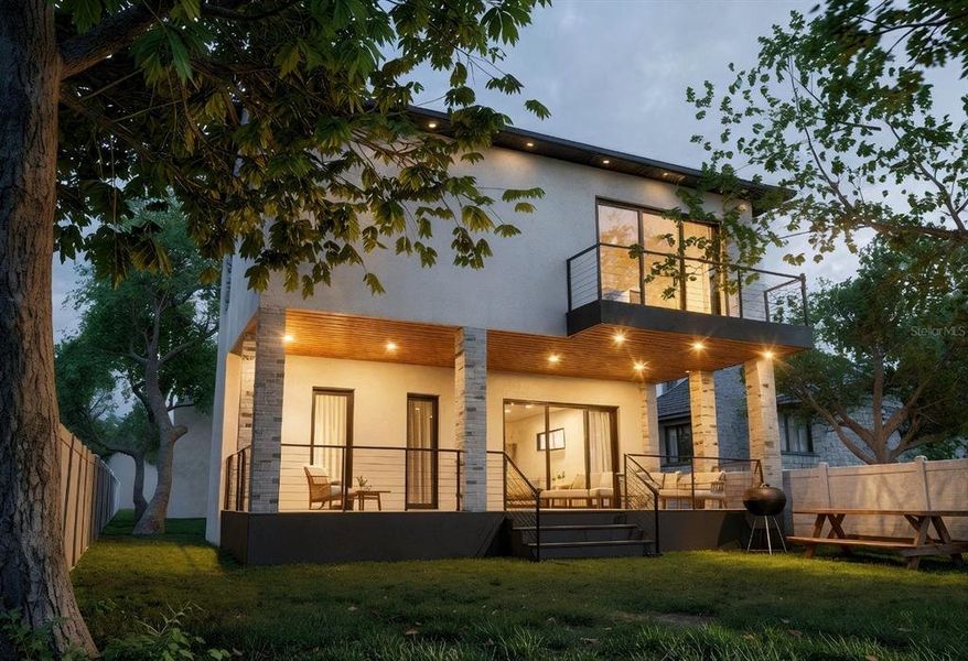 Exterior details and patio area of a home in , Tampa (Image 3).