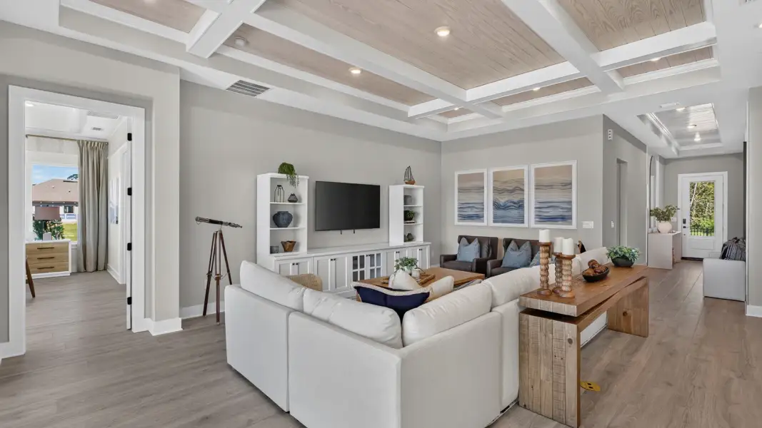 Representative furnished interior of a home built from the Frasier by D.R. Horton in Broward Key, Jacksonville (Image 16).