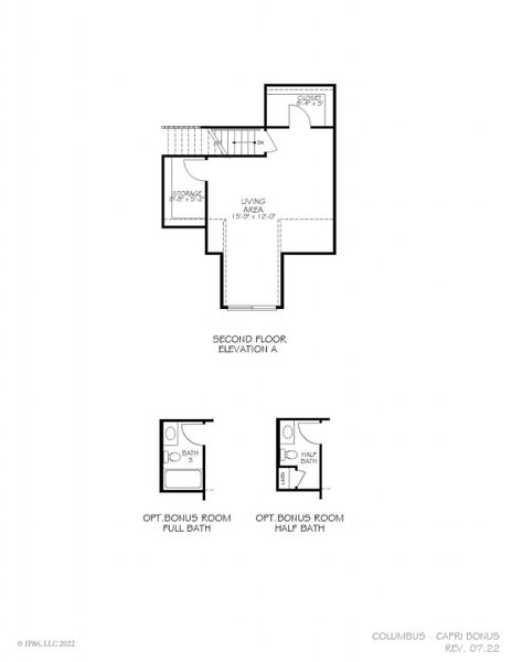 2D floor plan layout for the Capri by Epcon Communities in The Grove at Haven Hill, Lenoir City, TN (Image 19). 2D floor plan layout for the Capri by Epcon Communities in The Grove at Haven Hill, Lenoir City, TN (Image 19).