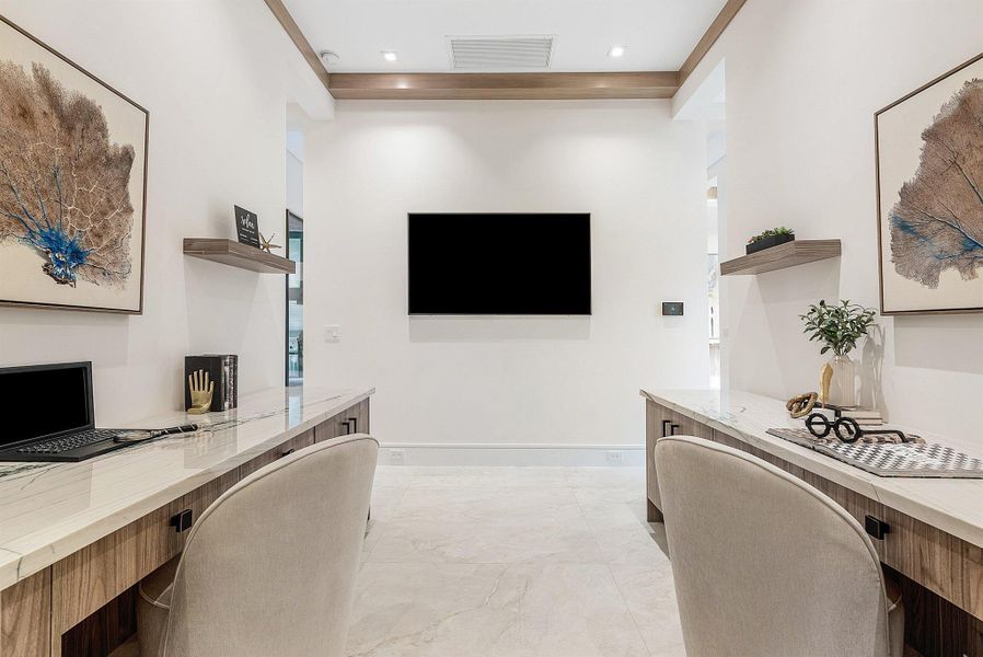 Furnished interior view inside a new home in , Boca Raton (Image 36). Furnished interior view inside a new home in , Boca Raton (Image 36).