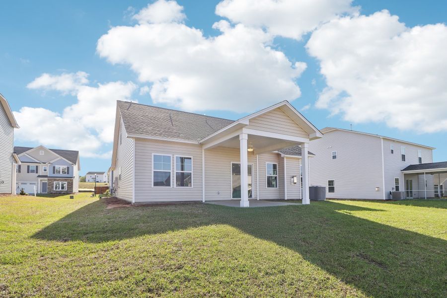 Representative exterior photo of a completed home built from the Buck Island II by Great Southern Homes in Providence Station at Trolley Run, Aiken, SC (Image 37).