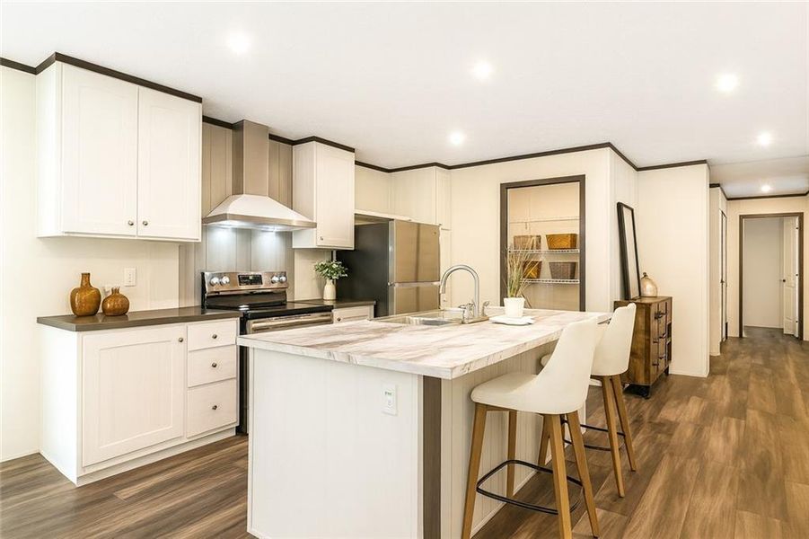 Furnished interior view inside a new home in , Ellijay (Image 16).