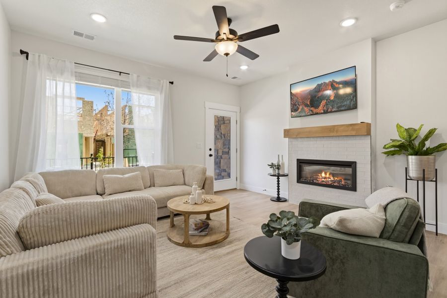 Representative furnished interior of a home built from the The Crestone by Landmark Homes in Northfield at Old Town, Fort Collins (Image 6).