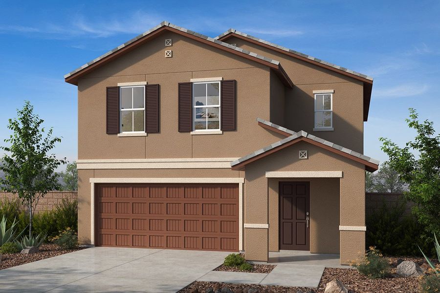 Representative exterior photo of a completed home built from the 2063 by KB Home in Bella Tierra Reserve, Tucson, AZ (Image 5).