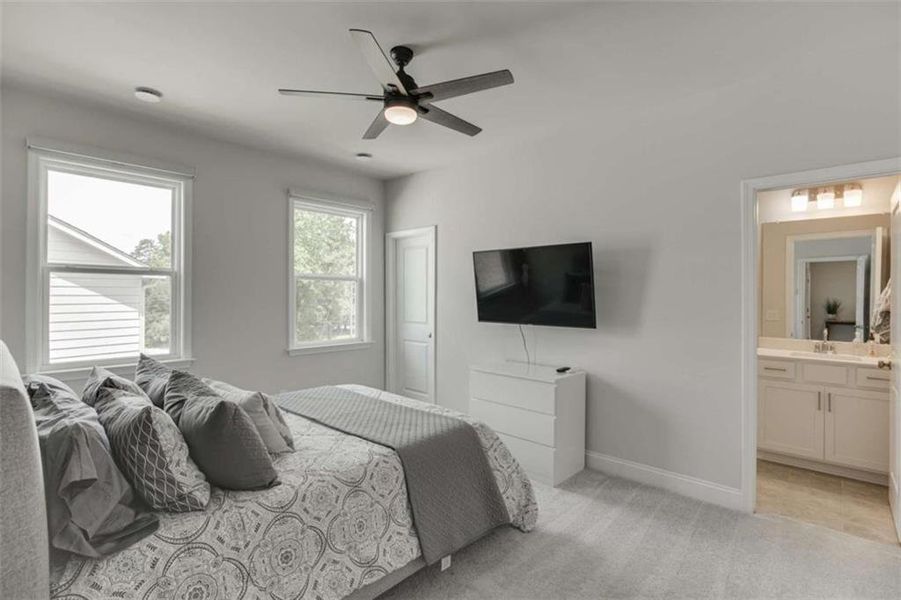 Furnished interior view inside a new home in Overlook at Lanier, Buford (Image 41).