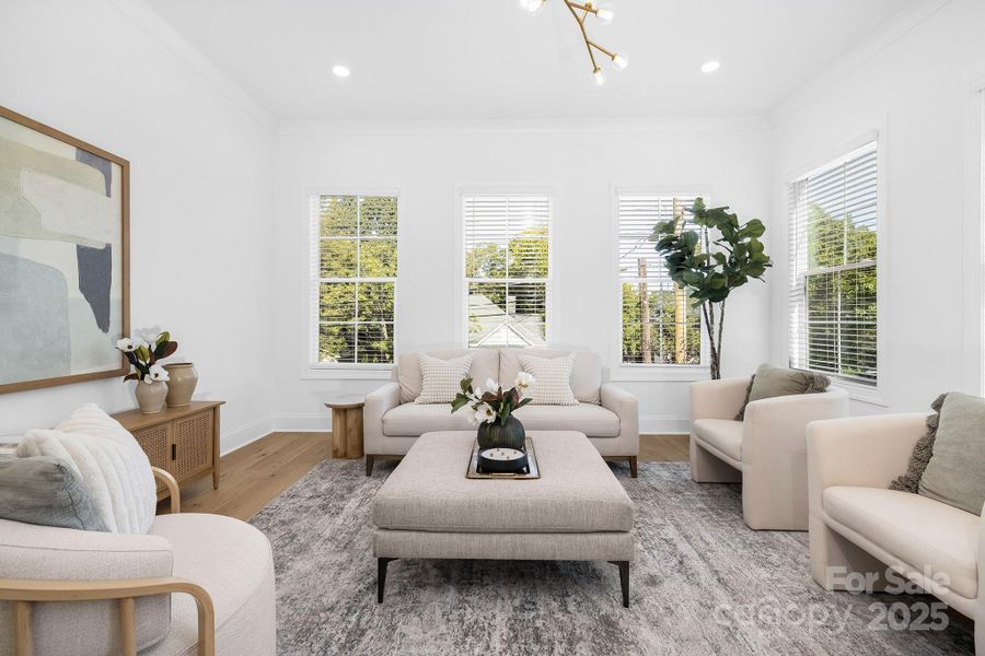 Furnished interior view inside a new home in , Charlotte (Image 8).