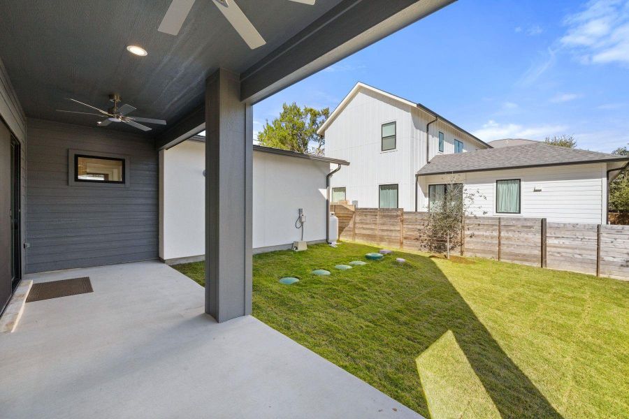 Covered back porch